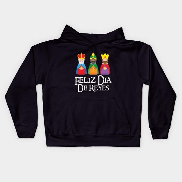 Feliz Dia De Reyes Three Kings Day Epiphany T Shir Kids Hoodie by TeeLovely